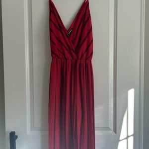 Pink stripe jumpsuit brand express size small, never worn